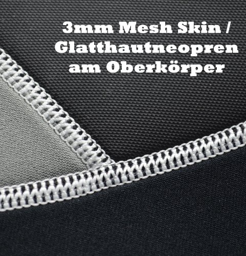 Herren 3 mm Neoprenanzug Longsuit Größe XL 52-54 Surfanzug mit Mesh Skin - 1